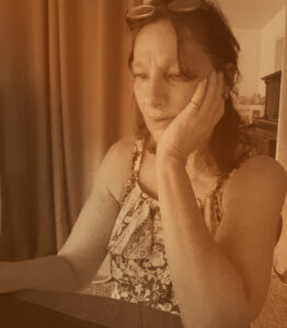 Bio picture for company blog writer and wellness professional page